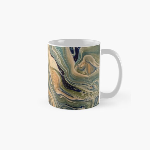 Poured paint on canvas Classic Mug