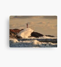 Wave Crashing at Cape Forchu Canvas Print