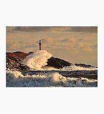 Wave Crashing at Cape Forchu Photographic Print