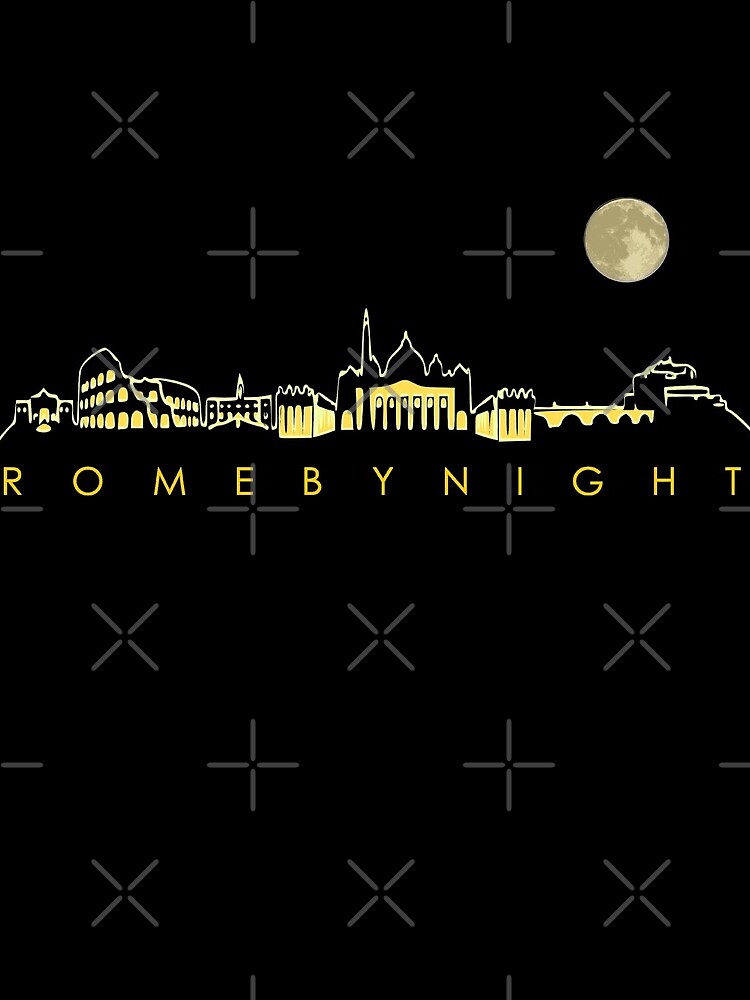 Rome By Night Panorama Roman City Silhouette by thespottydogg