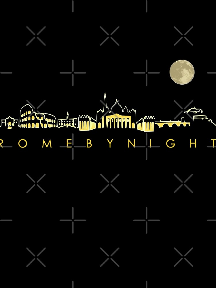 Rome By Night Panorama Roman City Silhouette by thespottydogg