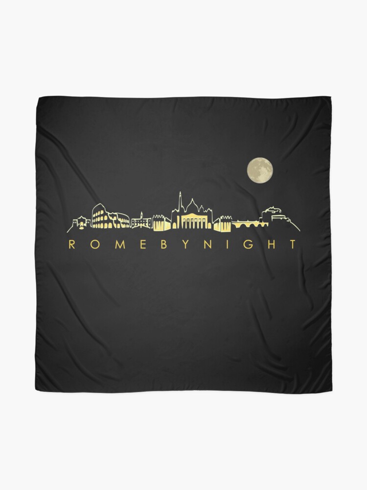 Alternate view of Rome By Night Panorama Roman City Silhouette Scarf