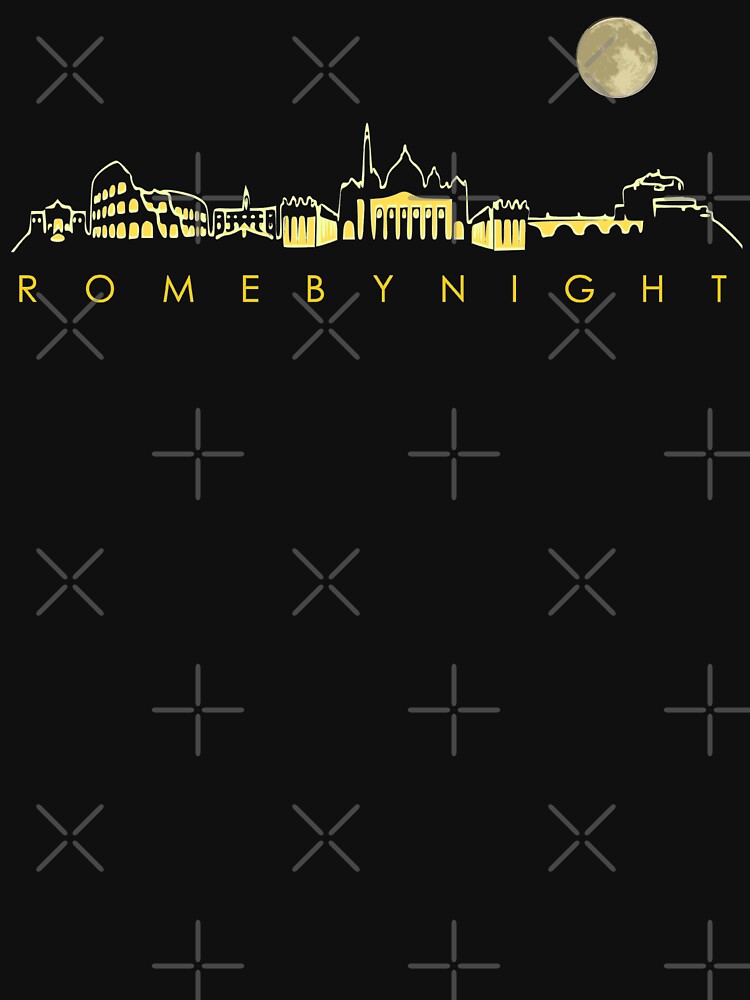 Rome By Night Panorama Roman City Silhouette by thespottydogg