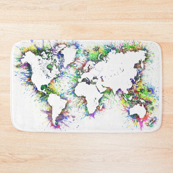 Item preview, World Map Abstract Watercolor by Zouzounio Art  designed and sold by zouzounioart.