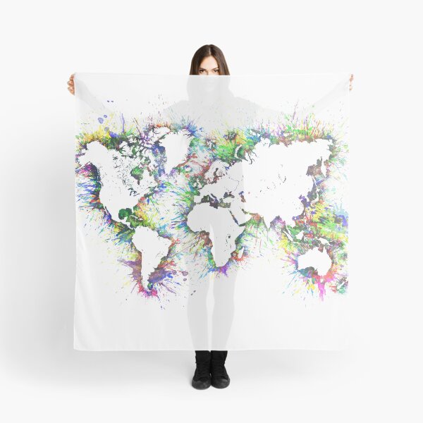 Item preview, World Map Abstract Watercolor by Zouzounio Art designed and sold by zouzounioart.