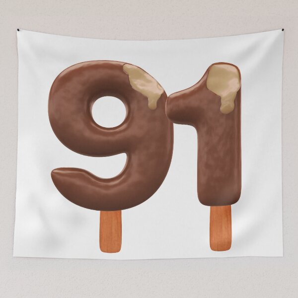 Item preview, 91 Ice Cream Ninenty One Number 3d Chocolate designed and sold by HelloFromAja.