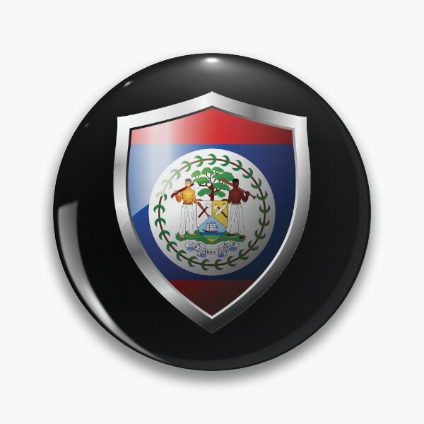Item preview, Strong Belize Flag Shield Country designed and sold by HelloFromAja.
