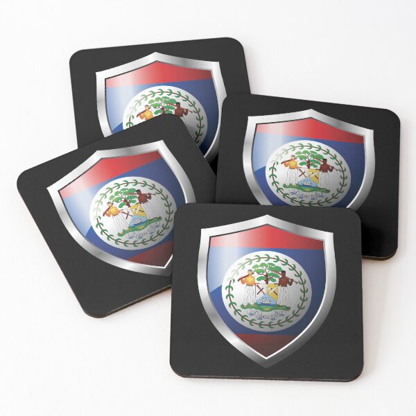 Item preview, Strong Belize Flag Shield Country designed and sold by HelloFromAja.