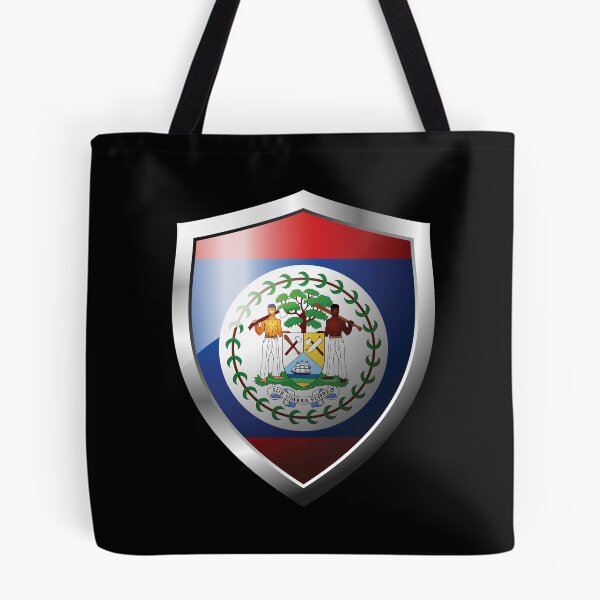 Item preview, Strong Belize Flag Shield Country designed and sold by HelloFromAja.