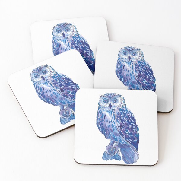 Item preview, Dark Blue Watercolor Owl  designed and sold by AndraMarie.