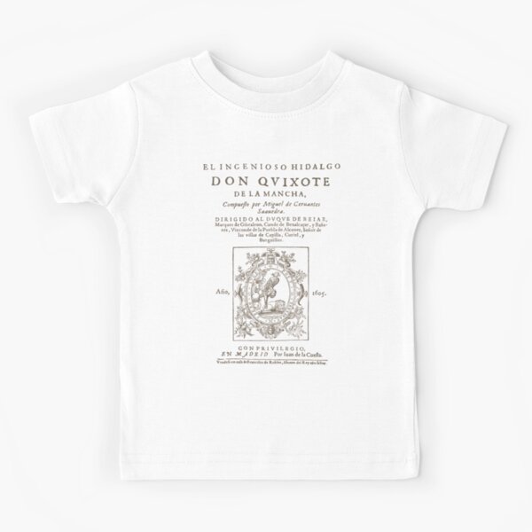 Cervantes, Don Quijote de la Mancha 1605 Camiseta para niños