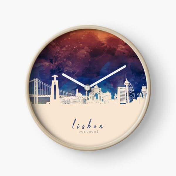 lisbon skyline Clock