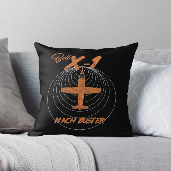 Bell X-1 "Mach Buster" X-Plane Vintage Throw Pillow