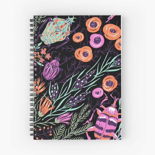 Item preview, Nature floral pattern background with insects designed and sold by PeterProtozoa.