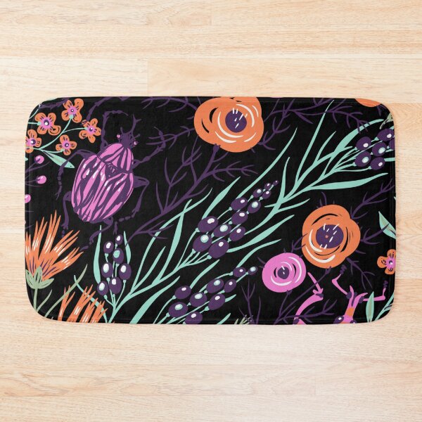 Item preview, Nature floral pattern background with insects designed and sold by PeterProtozoa.
