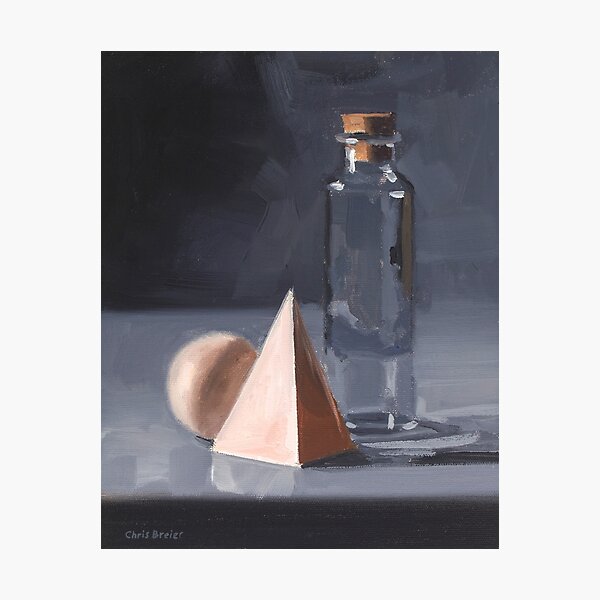 Bottle With Wood Blocks Photographic Print