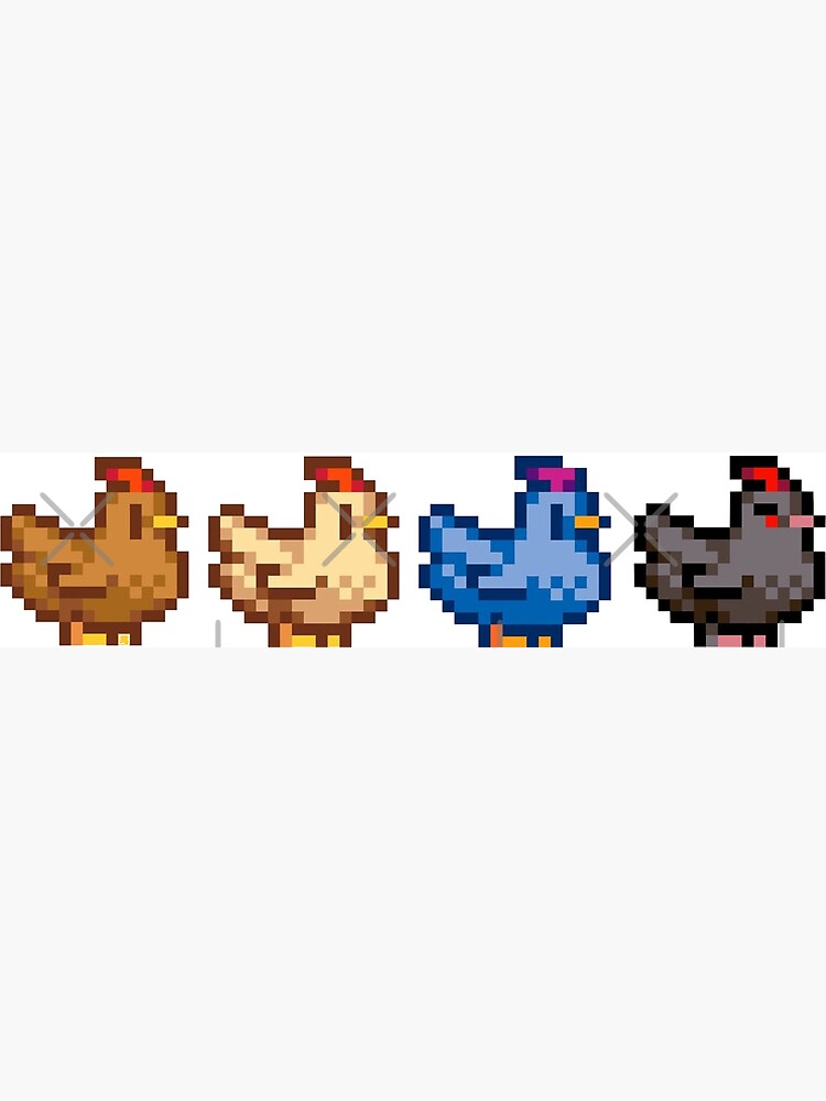 "4 Chickens Stardew Valley" Poster for Sale by r9440 Redbubble