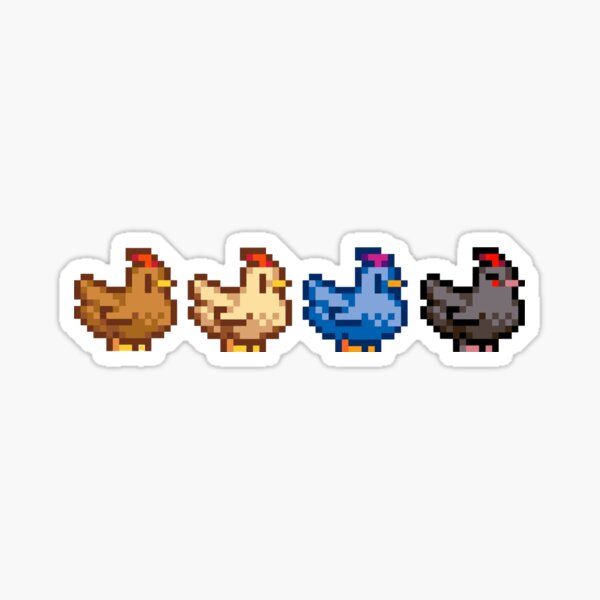 Artikel-Vorschau von 4 Hühner Stardew Valley, designt und verkauft von r9440.