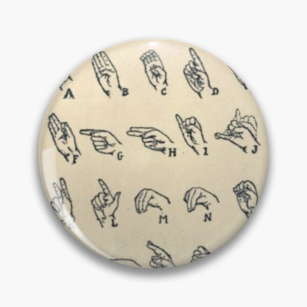 Item preview, Vintage Sign Language Chart designed and sold by BlueSpecsStudio.