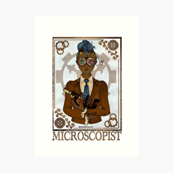 Microscopist (SteamPunk Art) Art Print