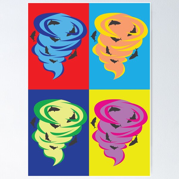 Sharknado Four Part Pop Art Poster