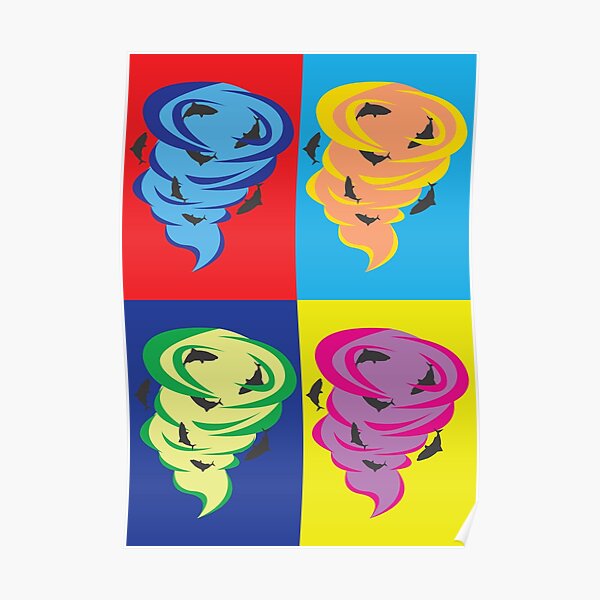 Sharknado Four Part Pop Art Poster