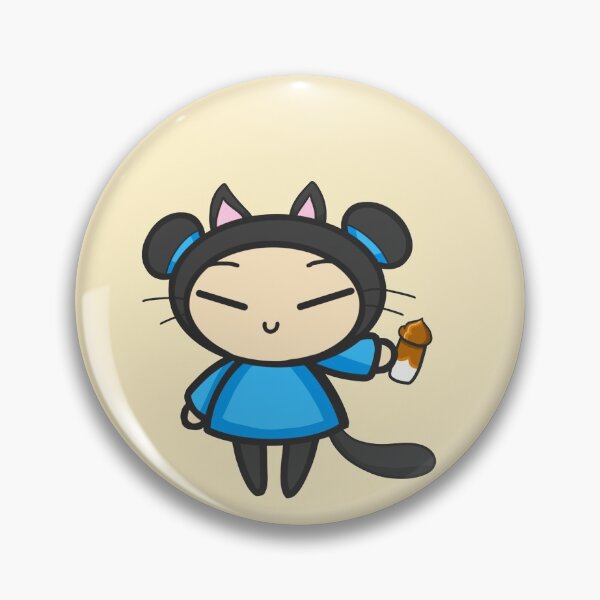 Item preview, Blue Dalgona Coffee Black Cat Pucca designed and sold by aishiiart.