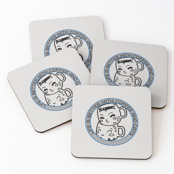 Item preview, life is better with coffee and cats designed and sold by ninjapineapple.