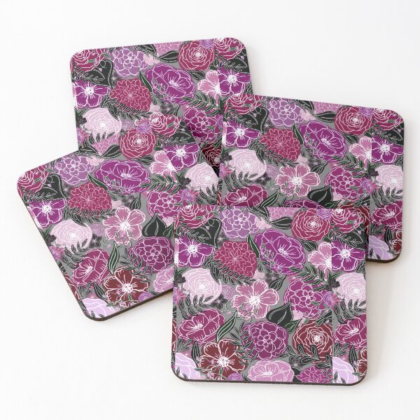 Item preview, pink and purple flowers  designed and sold by melsd00dles.