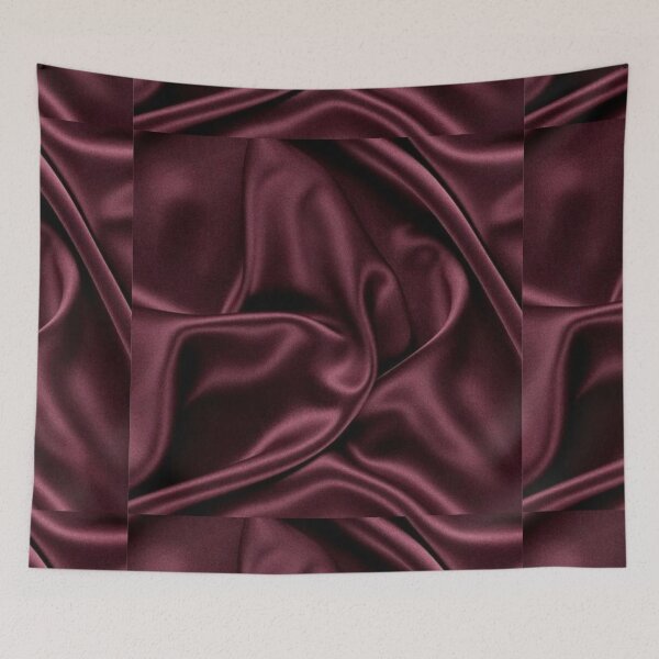 Item preview, Red Burgundy Wine Folded Satin Silk Abstract Textures Fabric Cloth Soft designed and sold by NoGrayDays1.