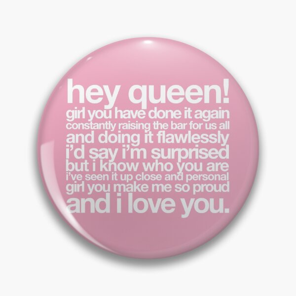 Michelle Obama Hey Queen Pin