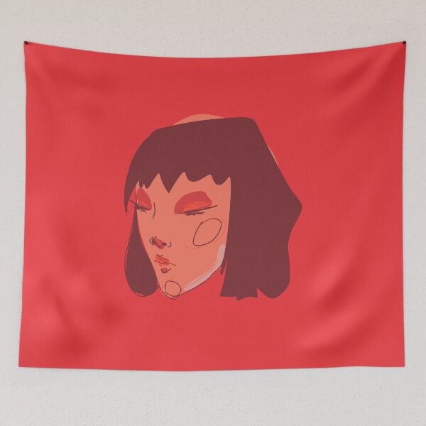 Item preview, RED MONOCROME PROTRAIT GIRL  designed and sold by arianna cabrera.