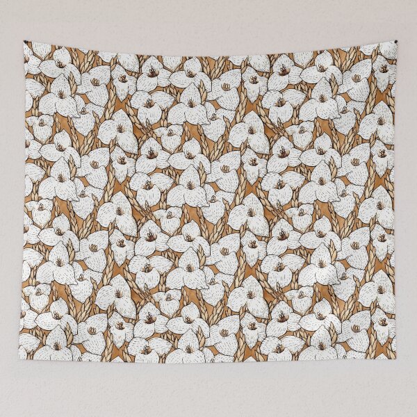 Item preview, Puya Flowers Botanical Tropical Floral Pattern Sepia Brownscale designed and sold by Julia Khoroshikh.