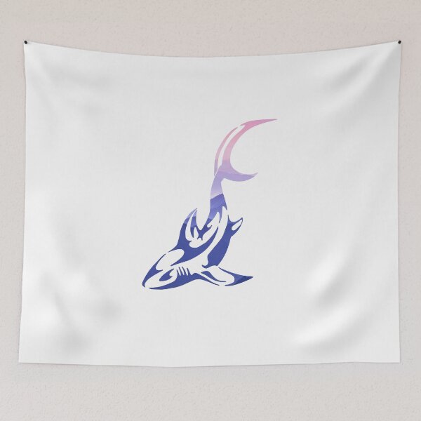 Item preview, tribal shark silhouette designed and sold by sami123456.