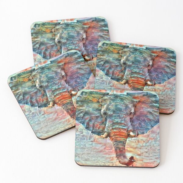 Item preview, Colorful Stone Elephant designed and sold by Just Some Design.