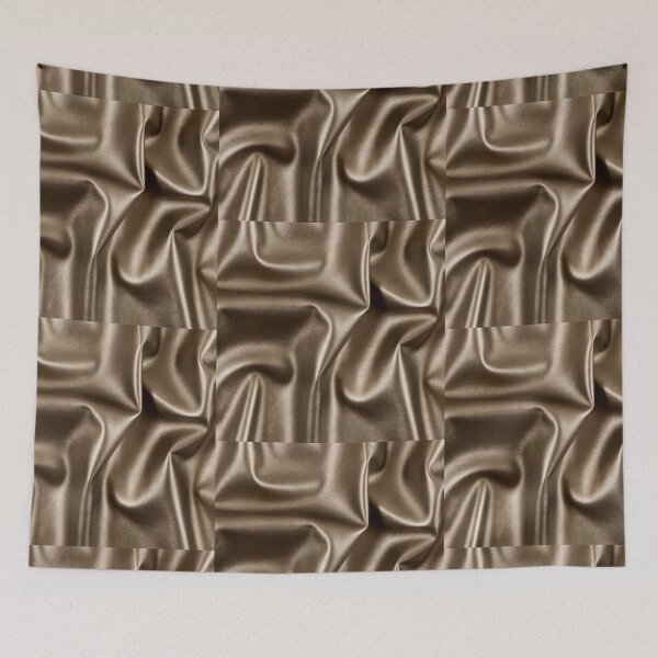 Item preview, Gold Bronze Tan Folded Leather Lamb Skin Abstract  designed and sold by NoGrayDays1.