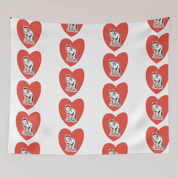 Item preview, I lobo you _ funny dog heart saint valentines loving love you  designed and sold by Tropical Blood.