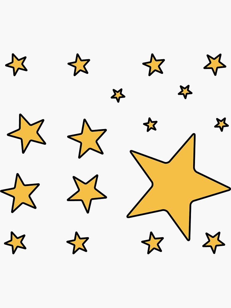 "Mustard Yellow Star Sticker Variety Pack" Sticker by hopefuldesigns