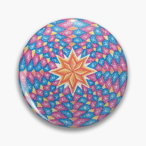 Item preview, Dotting art mandala purple, blue and yellow ponitillism painting designed and sold by MitoP.