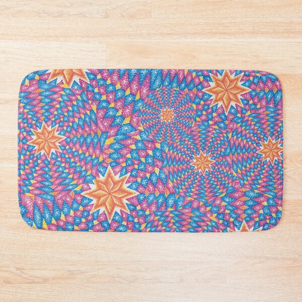Item preview, Dotting art mandala purple, blue and yellow ponitillism painting designed and sold by MitoP.
