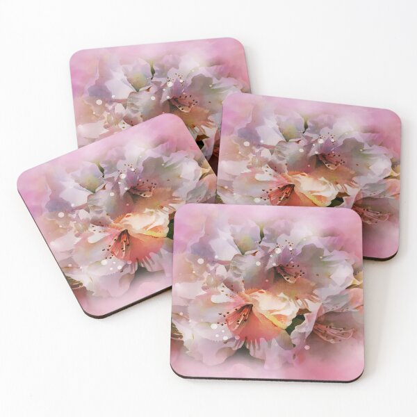 Item preview, Apple blossoms in an abstract design designed and sold by harietteh.