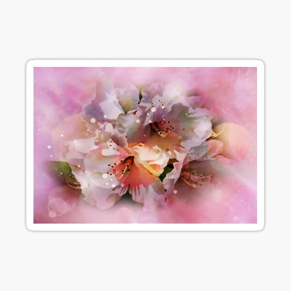 Item preview, Apple blossoms in an abstract design designed and sold by harietteh.