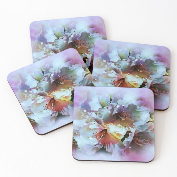 Item preview, Apple blossoms in an abstract design 1 designed and sold by harietteh.