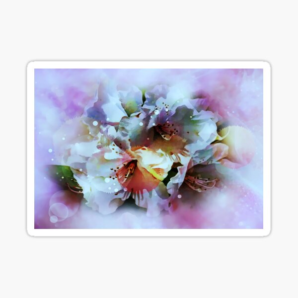 Item preview, Apple blossoms in an abstract design 1 designed and sold by harietteh.