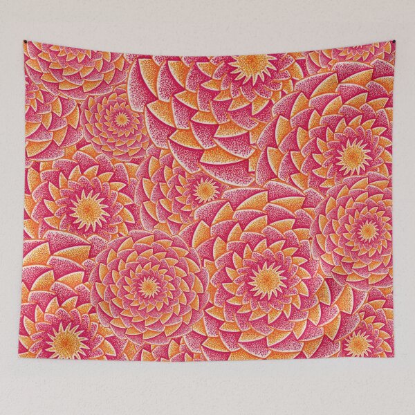 Item preview, Warm colors mandala pointillism painting designed and sold by MitoP.
