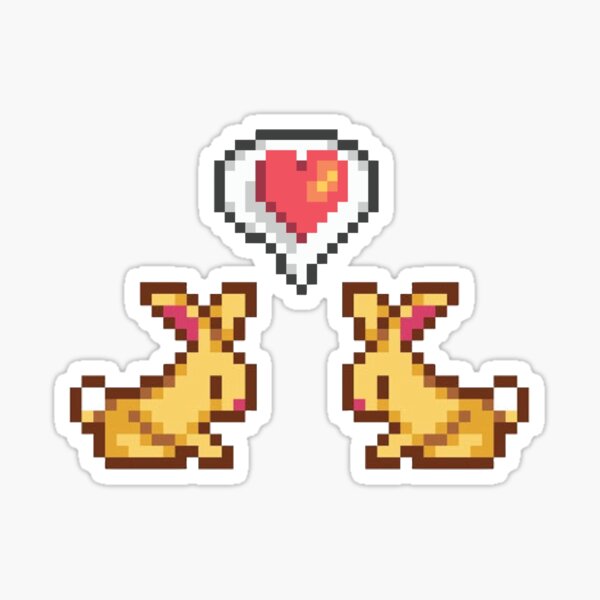 "Stardew Valley Rabbit Love" Sticker for Sale by r9440 Redbubble