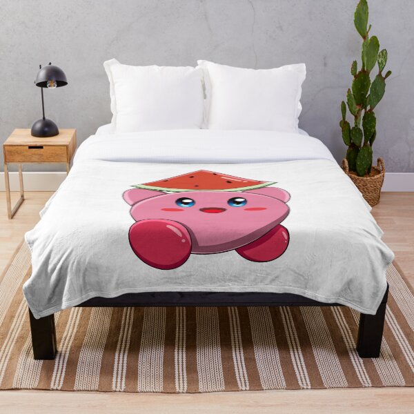 Chibi Kirby Throw Blankets Redbubble