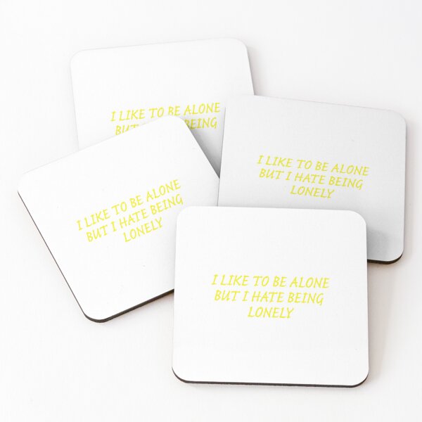 Item preview, I Like To Be Alone But I Have Being Lonely - Yellow designed and sold by agsduy.