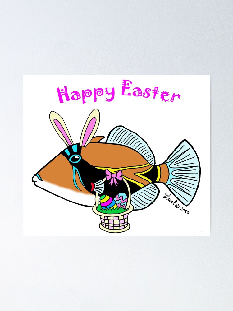 Easter Humu Poster for Sale by sharkbait83