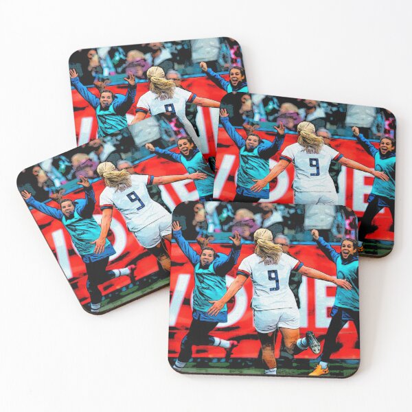 Item preview, Lindsey Horan celebrating with Tobin Heath and Kelley O'Hara designed and sold by hamiphotos.